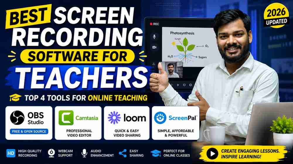 Best Screen Recording Software for Teachers in 2026 | Free & Paid Tools